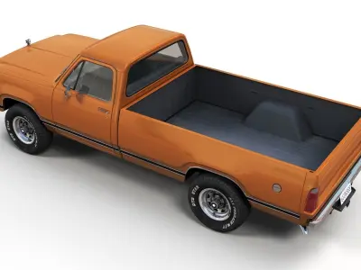 79 Dodge pickup D100 Low-poly 3D model