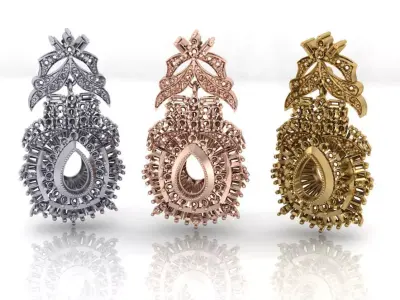 free full jewelry pear pendant  Free 3D print model