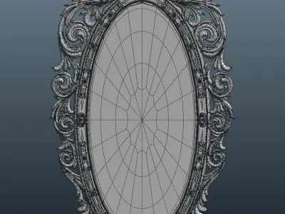 Carved Frame 2 Low-poly 3D model