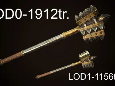 Mace 03 Low-poly 3D model