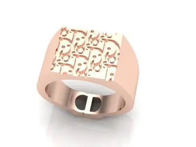 Dior men ring 18 3D print model