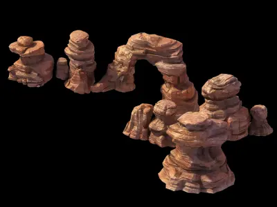 Stone Blood Festival Canyon - Stone 01 3D model