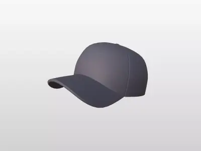 Grey Cap Low-poly 3D model