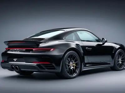 Porsche 911 Turbo S 2021 3d Model Low-poly 3D model