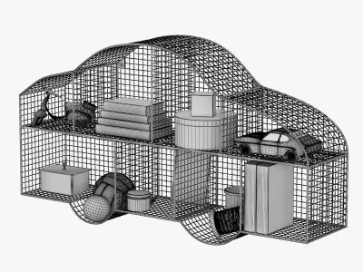 SHELF CAR ZINC 3D model