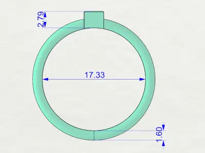 Princess bezel ring 3D print model