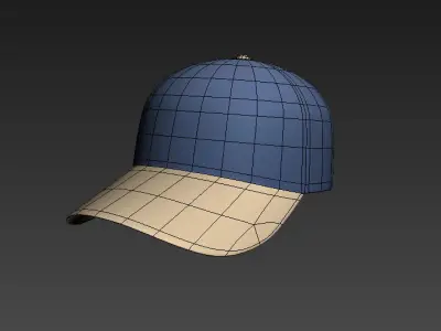 Cap Model baseball Low-poly 3D model