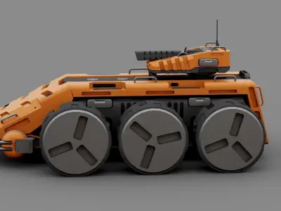 SCII-fI MILITARY VEHICLE RIGGED 3D model