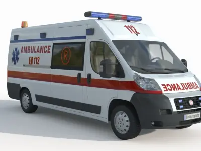 Fiat Ducato Van Ambulance 3D model