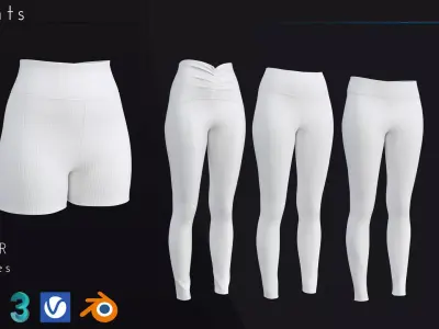 20 Piece Women Sportswear Clothing Pack 3D model