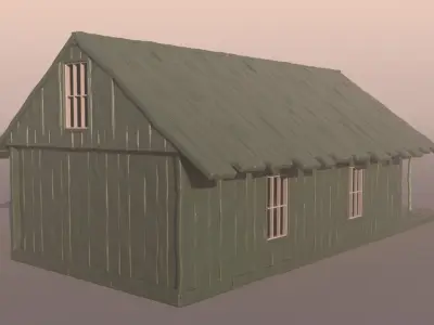 wooden house 3D print model