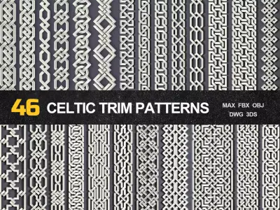 46 Celtic Trim Patterns 3D model