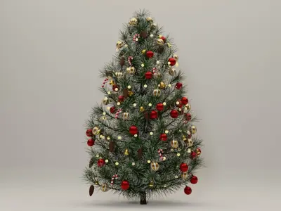 Christmas Tree Low-poly 3D model