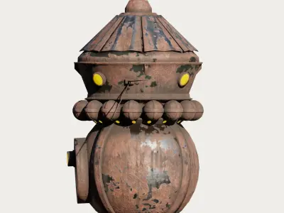 Metall house Low-poly 3D model