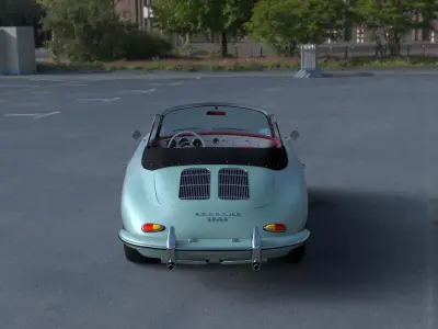 Porsche 356 Convertible HDRI 3D model