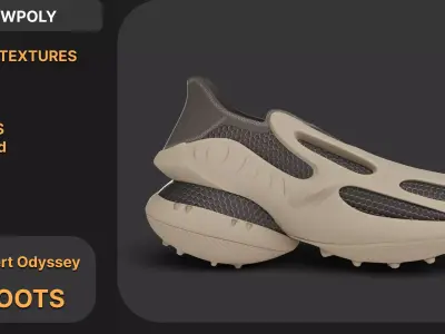 Desert Odyssey Shoes Low-poly 3D model