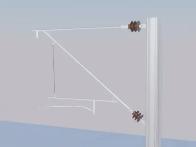 Railway Catenary - Pack of 2 Free low-poly 3D model