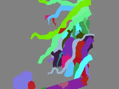 Stone Fallen Land - Tree Roots 01 3D model