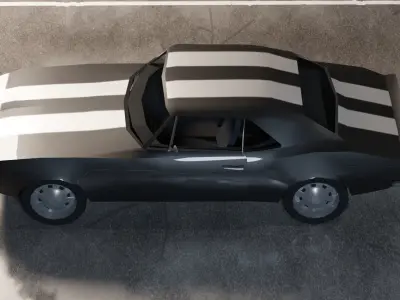 Chevrolet Camaro 1968 Low-poly 3D model