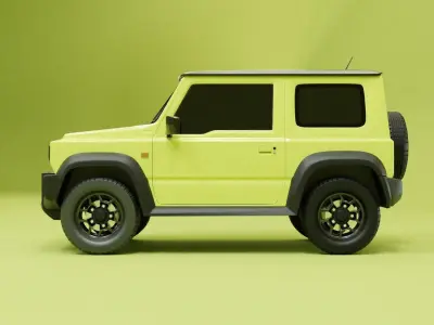 SUZUKI JIMNY 2019 - Kinetic Yellow 3D model