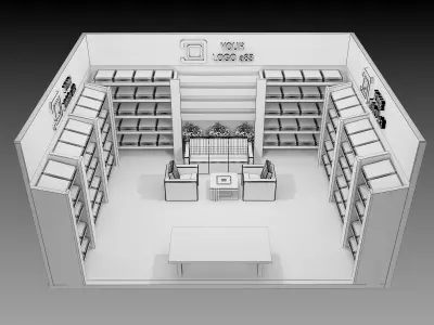  Booth Exhibition Stand a83 3D model