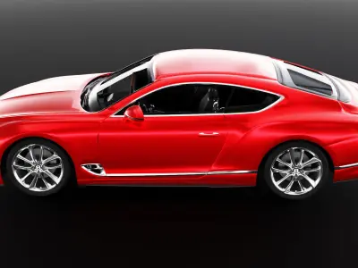 Bentley Continental GT 2021 Low-poly 3D model