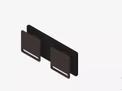 Wall Mixer Tap - Luxury - Style - Twin Low-poly 3D model