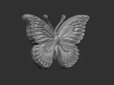 butterfly cnc baserelife  3D print model