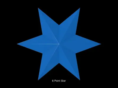 Origami Stars 3D Model Collection