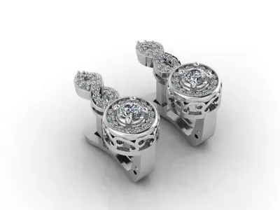 Mini Set Ring Pendant Earrings STL 3DM Womens Jewelry 3D print model