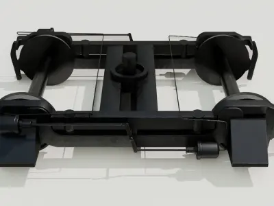 Train axis 3D model  Low-poly 3D model