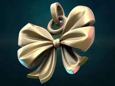 Double Bow ribbon 3D print model