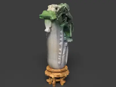 Chinese  jadelite cabbage figure  Low-poly 3D model
