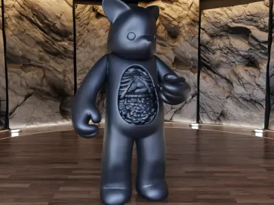 Self Medicated Bear Figure Fan Art Toy  3D print model