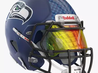 Riddell speed helmet seattle seahawks 3D model