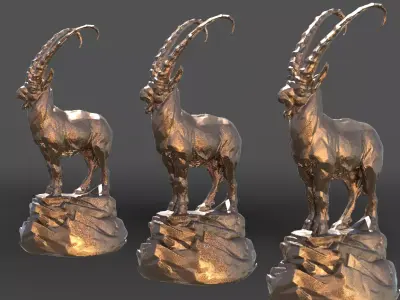 Goat Sculpture 3D model