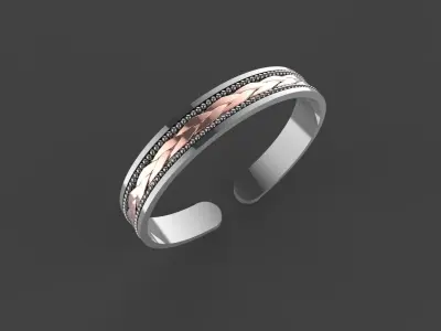 3D Model - Elegant Gold Bracelet 3D print model