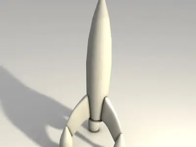 Toy rocket 3D print model