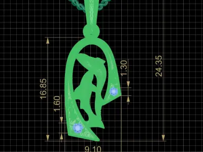 Luxury Celestial Harmony Pendant 3D print model