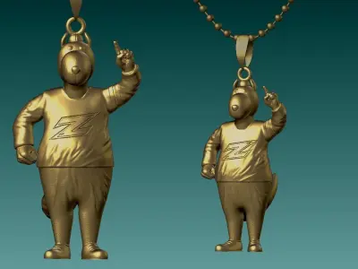 NCAA - Necklaces AKRON ZIPS FOOTBALL - Hanging Figurine  3D print model