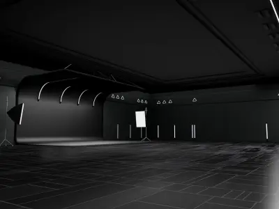 STUDIO SCENE warehouse 3D future futuristic 3D Model Collection