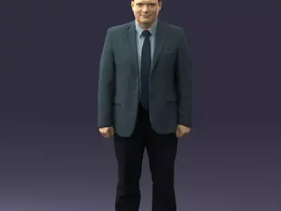 Man in gray jacket 0619 3D model