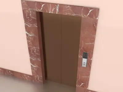 Elevator in building 3D model