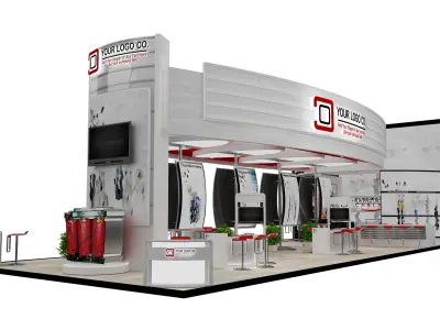 Booth Exhibition Stand a495b 3D model