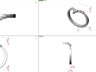 Oval Solitaire With Cluster Accent and jacket set 3DM 3D print model