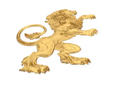 Heraldry Lion 03 3D print model