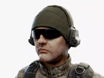 US Modern Engineer Soldier Low-poly 3D model