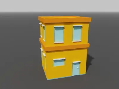 Low poly House Free low-poly 3D model