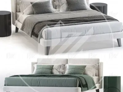 Meridiani KIRA UP Bed 3D model