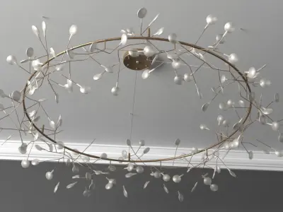 Modern plant lamp celling chandelier 3D model